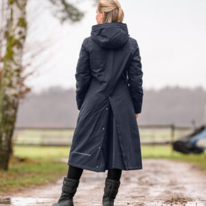 Manteau long marine ELT, femme