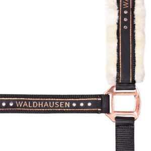 Licol en moumoute Noir, détail rose gold